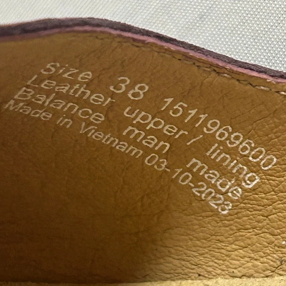 Dansko Marcy Sandals Womens 38 / 7.5-8 Rose Nubuck Leather Peep Toe Cork Heel